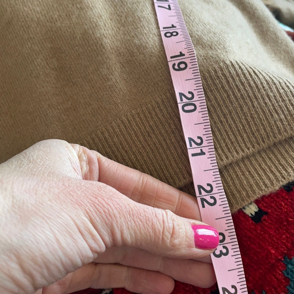 Cashmere Classic Tan Women's Sweater - Picture 14 of 16